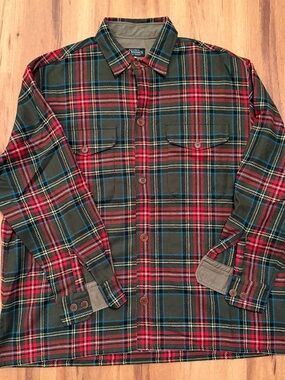 Men’s The J Peterman Co 100% Wool flannel size large
